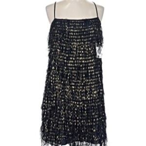 Elegant Blue and Gold Women's Dress